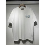 [gram] am peace dove flowing paint graffiti letter starry sky classic logo printing short sleeve couple t-shirt