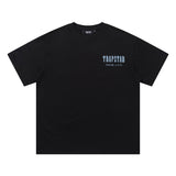trap gradient letter tiger head short sleeve european and american high street trap star printing t-shirt loose s