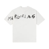 High-count letter print athletic cotton short-sleeve t-shirt