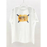 Crew neck t-shirt, digital direct-to-garment print, double yarn combed cotton short sleeve