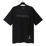 Vtm letter american style no photo printing loose washed distressed short sleeve t-shirt couple outfit