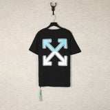 【eu size】authentic off-white print watercolor splatter gradient arrow graffiti ow short sleeve couple tee