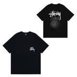 Summer running volume stussy short-sleeved t-shirt dice black eight ice cream comfy basics american couple summer t
