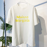 High-quality double-yarn pure cotton short-sleeved t-shirt for men with rubber strip letter printing