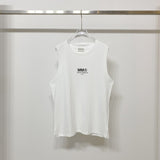 Summerpure cotton round neck sleeveless vest cool bottom shirt for men