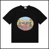 American trend rhu marlboro high definition printing de casual round neck short sleeve t-shirt export wholesale