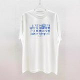 Spring/summer collection maison margiela mm logo print crew neck relaxed fit short sleeve t-shirt