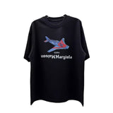 Cross-era fighter digital print oversized casual t-shirt - crew neck, 100% cotton short sleeve