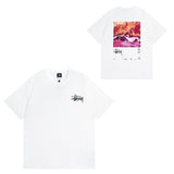 Summer running volume stussy short-sleeved t-shirt dice black eight ice cream comfy basics american couple summer t