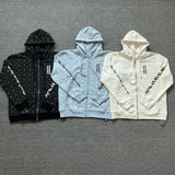 CHH Chrome Heart Hoodie autumn and winter horseshoe dark logo zipper sweater casual hooded cardigan