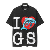 high version gods short sleeve heavy weight washed fog high street skull pure cottonprinting round