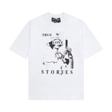 Mopey rich second generation xia loose version beautiful trendy quiet eyes printing round neck short sleeve t-shirt high street