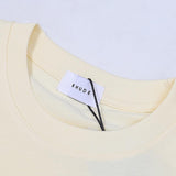 Rhude T Shirts Sunset Beach Pattern Printed Cotton Casual Short Sleeves Men and Women
