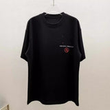 Maison margiela mm digital direct printing process loose shoulder sleeves oversized style short sleeves