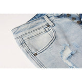 KSUBI Jeans Slim Fit Casual Stretch Ripped Jeans