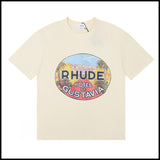 American trend rhu marlboro high definition printing de casual round neck short sleeve t-shirt export wholesale