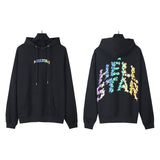 pa long sleeve t-shirt palm tree back letter big logo bat sleeve os dropped shoulders