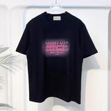 Pink digital print personalized cotton crew neck short sleeve t-shirt