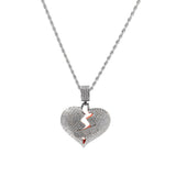 Jewelry Full Diamond Band-Aid Heartbreak Pendant Necklace St. Valentine's lightning