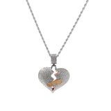 Jewelry Full Diamond Band-Aid Heartbreak Pendant Necklace St. Valentine's lightning