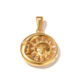Jewelry "Face Sun" Alloy Pendant Necklace