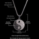Jewelry Hip Hop Tai Chi Pattern Pendant Necklace Far East
