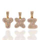 Jewelry Full Diamond 26 Letter Pendant Necklace Alphabet Pieces Word Up