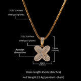 Jewelry Full Diamond 26 Letter Pendant Necklace Alphabet Pieces Word Up