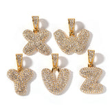 Jewelry Full Diamond 26 Letter Pendant Necklace Alphabet Pieces Word Up