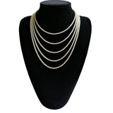 Zircon necklace single row zircon chain