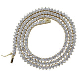 Zircon necklace single row zircon chain