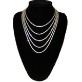 Zircon necklace single row zircon chain