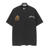 high version gods short sleeve heavy weight washed fog high street skull pure cottonprinting round