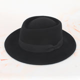 Walter White Hats Autumn and Winter Simplicity Fashion Wide Brim Wool Top Hat Leisure Felt Cap Wool Cap