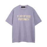 Fog icon double line essentials american high street summerloose couple short sleeve trendy heavy weight t-shirt