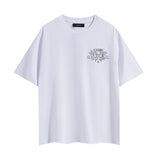 amri washed distressed tiger head number & letter logo short sleeve t-shirt