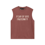 Fog icon double line essentials american high street summerloose couple short sleeve trendy heavy weight t-shirt