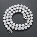 Zircon necklace copper micro-inlaid zircon single row chain