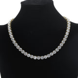 Zircon necklace copper micro-inlaid zircon single row chain