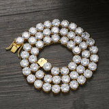 Zircon necklace copper micro-inlaid zircon single row chain