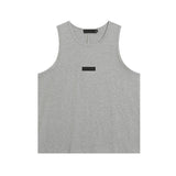 essential double line fog shorts icon laminated stereo letter round neck couple pullover