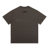 essential double line fog shorts icon laminated stereo letter round neck couple pullover