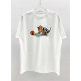 High-quality, heavyweight, double-gauze, loose-fit, plus-size short-sleeve t-shirt