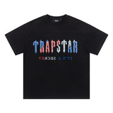 trap gradient letter tiger head short sleeve european and american high street trap star printing t-shirt loose s