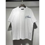 amri flow paint graffiti letter starry sky classic logo print short sleeve couple t-shirt