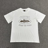 Wholesale foreign trade alcatraz basic series short-sleeve corteiz phantom letter logo print t-shirt