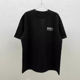 Maison margiela mm digital reflective printing oversized round neck short-sleeved t-shirt