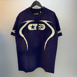 H-star series] fog high street retro women's head washed and distressed couple t-shirt shorts sweatshirt pants
