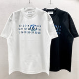 Overseas edition blue crystal digital print 100% cotton short-sleeve t-shirt