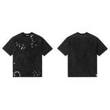American retro gallery dept. letter print oversized double gauze pure cotton short sleeve t-shirt
